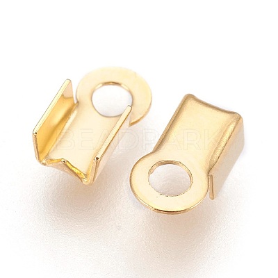 304 Stainless Steel Folding Crimp Ends X-STAS-P207-06G-1