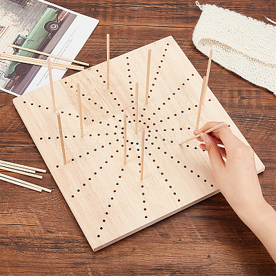Square Wood Crochet Blocking Board DIY-CA0005-27B-1