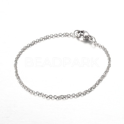Tarnish Resistant Stainless Steel Cable Chain Bracelets BJEW-JB01930-1