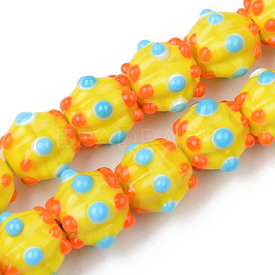 Handmade Lampwork Beads Strands LAMP-N021-007H-1