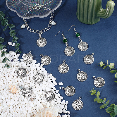 50Pcs Tibetan Style Alloy Pendants FIND-SC0021-16A-1