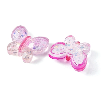 Transparent Epoxy Resin Butterfly Decoden Cabochons CRES-M034-02C-1