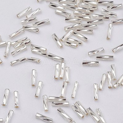 Glass Twisted Bugle Beads SEED-E002-6mm-821#-1