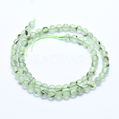 Natural Prehnite Beads Strands G-E483-07B-8mm-1