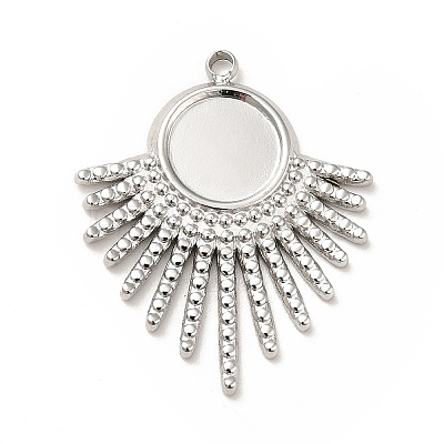 Non-Tarnish 304 Stainless Steel Pendant Cabochon Settings X-STAS-H172-13P-1