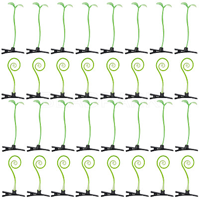 32Pcs 2 Style Bean Sprout Plastic Alligator Hair Clips PHAR-CP0001-19-1