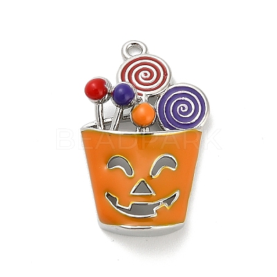 Halloween Brass Enamel Pendants KK-F915-01D-P-1
