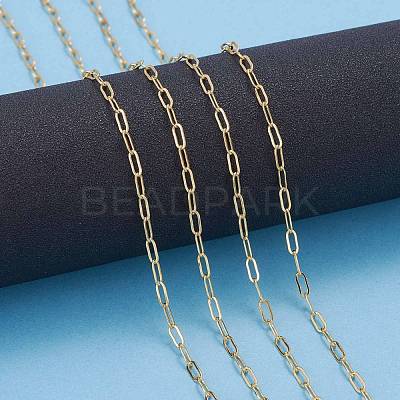 Soldered Brass Paperclip Chains CHC-G005-06G-1