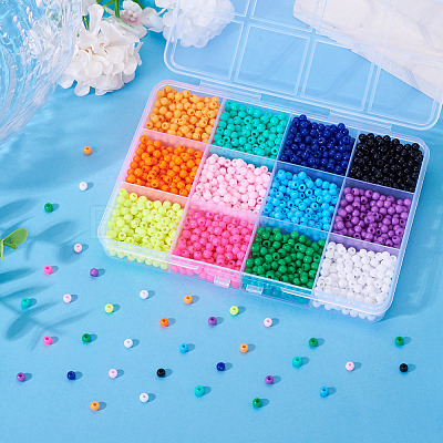 72G 12 Colors Opaque Acrylic Beads SACR-TA0001-54-1