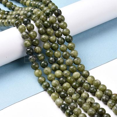 Natural Taiwan Jade Beads Strands X-GSR6mmC032-1