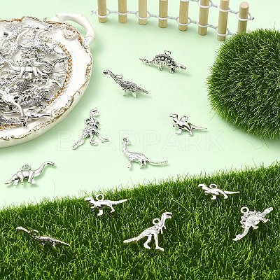 60Pcs 6 Styles Tibetan Style Alloy Pendants FIND-YW0011-71-1