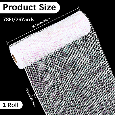 PP Christmas Poly Mesh Ribbon Rolls for DIY Christmas Projects Wreaths Party Decorations Packaging Crafts AJEW-WH20006-134A-1