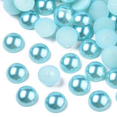 ABS Plastic Imitation Pearl Cabochons SACR-S738-10mm-Z19-1