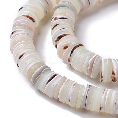 Natural Trochid Shell/Trochus Shell Beads Strands SHEL-P015-11-1