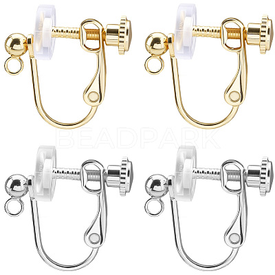 20Pcs 2 Colors 316 Stainless Steel Clip-on Earring Findings STAS-BBC0007-26-1