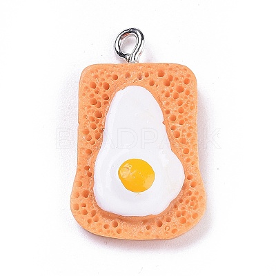 Bread Theme Resin Pendants RESI-K009-13P-1