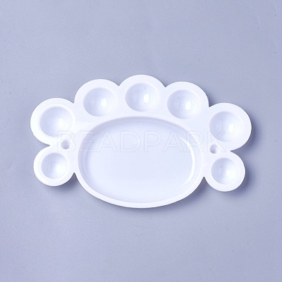 Plastic Watercolor Oil Palette AJEW-L072-B04-1