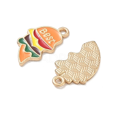 2Pcs Alloy Enamel Pendants ENAM-I077-03KCG-01-1
