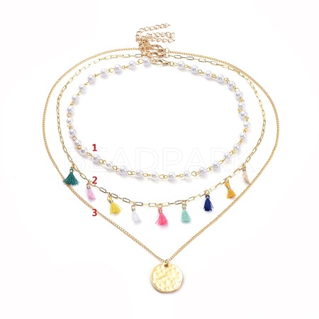 Pendant & Chain Necklaces Sets NJEW-JN02760-1
