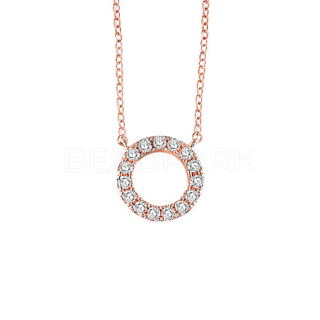 Real Rose Gold Plated NJEW-AA00089-17RG-1