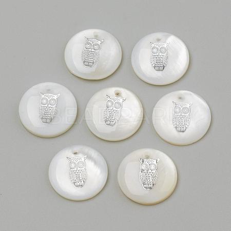 Freshwater Shell Pendants SHEL-Q010-007P-1