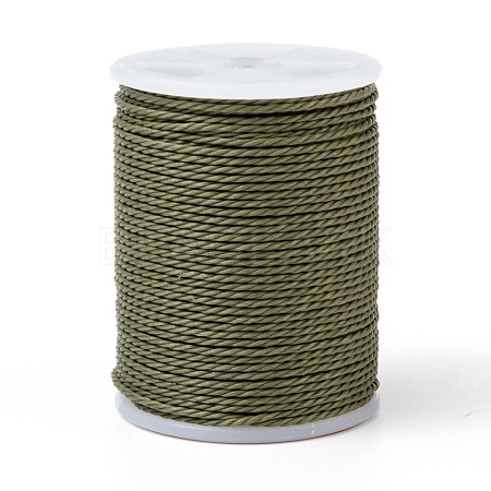 Round Waxed Polyester Cord YC-G006-01-1.0mm-37-1