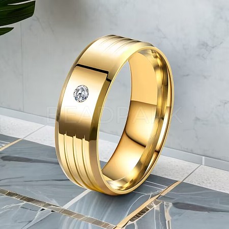304 Stainless Steel Rhinestone Finger Rings for Men WG62EA8-02-1