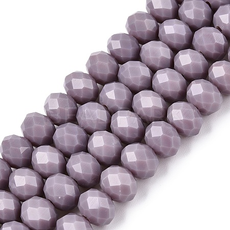 Opaque Solid Color Imitation Jade Glass Beads Strands LS-EGLA-A044-P8mm-D13-1