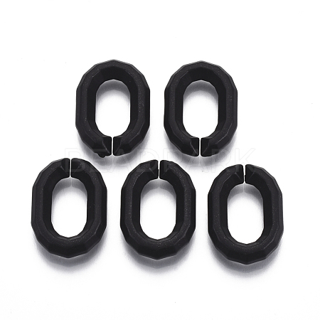 Spray Painted CCB Plastic Linking Rings CCB-R104-15-01-1