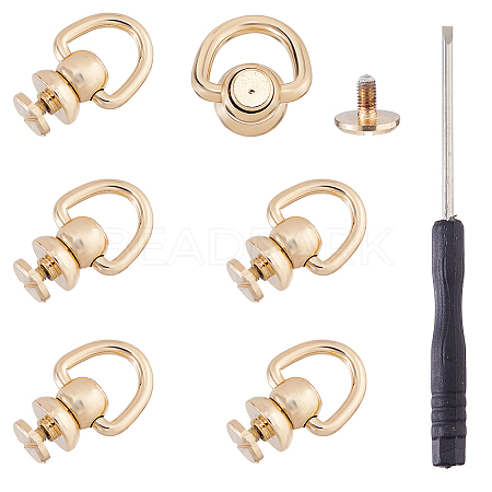 6Pcs Brass Decorative Rivets KK-HS0015-87KCG-1