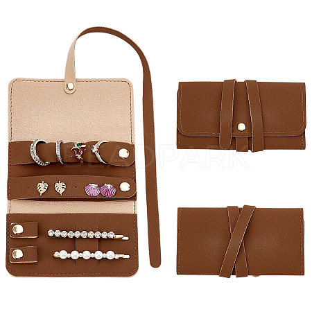 Rectangle PU Leather Envelope Travel Folding Rolls AJEW-WH048-966B-1