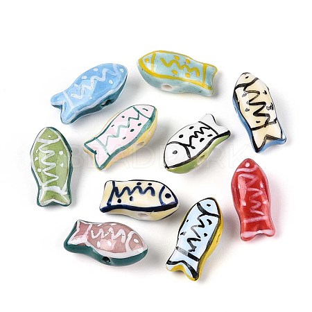 Handmade Porcelain Ceramic Beads PORC-T133-28M-1