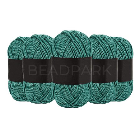 5Pcs Polyester Yarn for Knitting & Crochet YCOR-SZ0001-03K-1