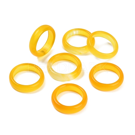 Dyed & Heated Natural Agate Finger Rings for Women RJEW-Z075-02A-1