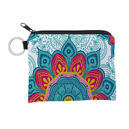 Mandala Flower Pattern Polyester Clutch Bags PAAG-PW0016-03A-1
