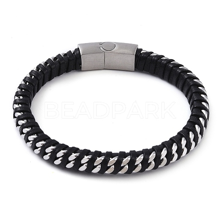 Leather Cord Bracelets BJEW-A009-04P-1