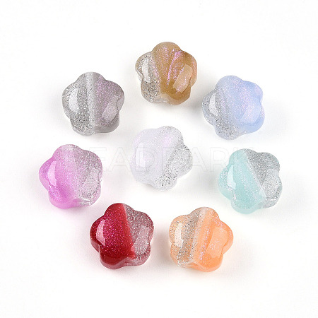 Two Tone Transparent Resin Beads RESI-N042-02A-1