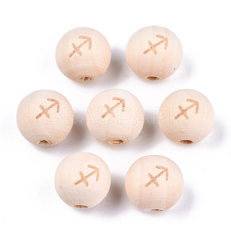 Unfinished Natural Wood European Beads WOOD-S045-142A-01-1