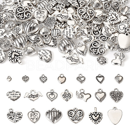 100Pcs 20 Styles Tibetan Style Alloy Pendants FIND-TA0003-59-1