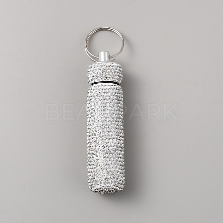 Aluminium Alloy with Crystal Rhinestone Pendant Keychain KEYC-WH20001-02-1