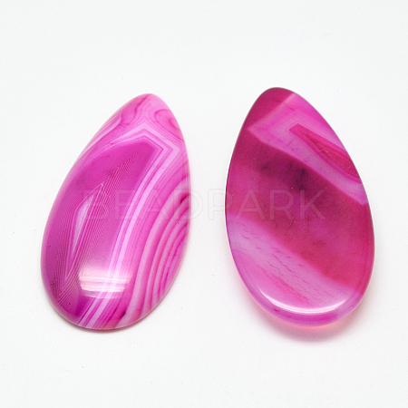 Dyed Natural Strip Agate Cabochons X-G-Q957-05E-1