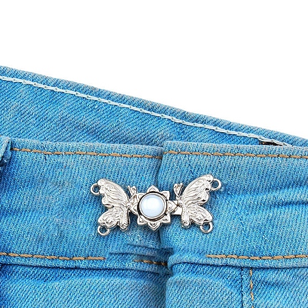Alloy White Resin Jean Buttons Pins BUTT-PW0001-05F-1