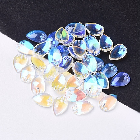 Electroplated Glass Pendants GLAA-H016-14D-1