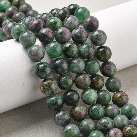 Natural Ruby in Zoisite Beads Strands G-R011-A02-01-1