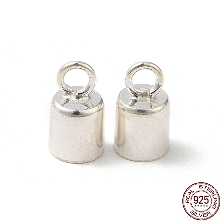 925 Sterling Silver Cord Ends STER-P055-02D-S-1