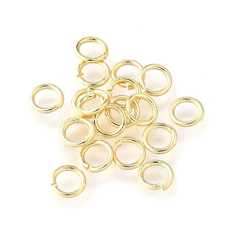 Brass Open Jump Rings KK-V007-004G-08-1