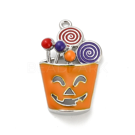 Halloween Brass Enamel Pendants KK-F915-01D-P-1