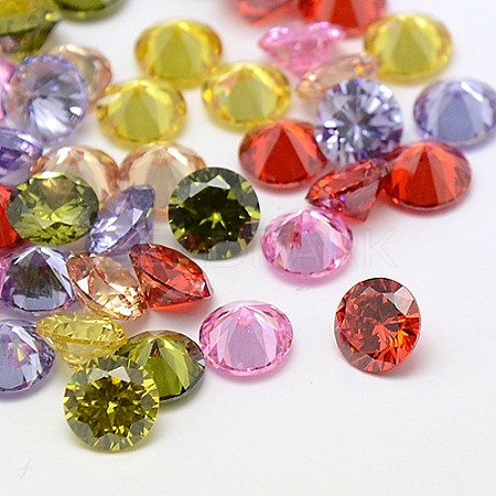 Cubic Zirconia Cabochons ZIRC-M002-7mm-5A-1