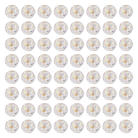 100Pcs Crackle Transparent Glass Beads GLAA-TADJ0001-12J-1
