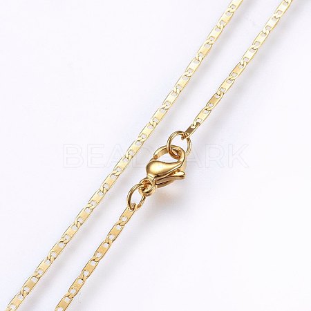 304 Stainless Steel Mariner Link Chain Necklaces MAK-L015-28E-1